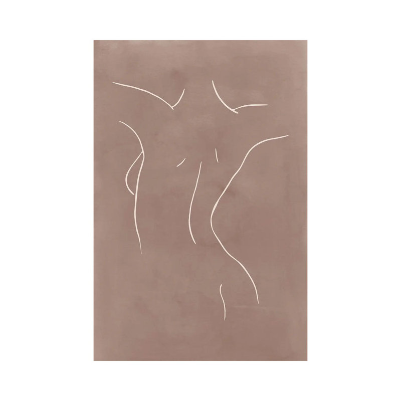 Female Body Sketch - Clay by Nouveau Prints - Wrapped Canvas Print, 66.04 cm H x 45.72 cm W
