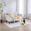 Lit de jour rembourré, lit de jour simple ivoire Boucle, dossier capitonné côtelé, lit de jour au design moderne somptueux, confort en mousse aux teintes riches