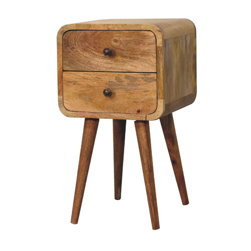Maggiore 30cm W Solid Wood Bedside Table, Brown