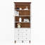 Armoire de rangement blanche avec tablettes réglables - Grand garde-manger pour porte en verre