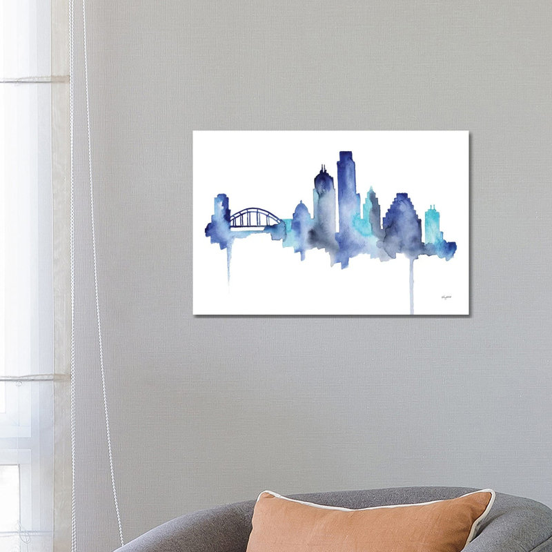 Austin Skyline by Kelsey McNatt - Wrapped Canvas Gallery-Wrapped Canvas Giclée, 66.04 cm H x 45.72 cm W x 1.91 cm D