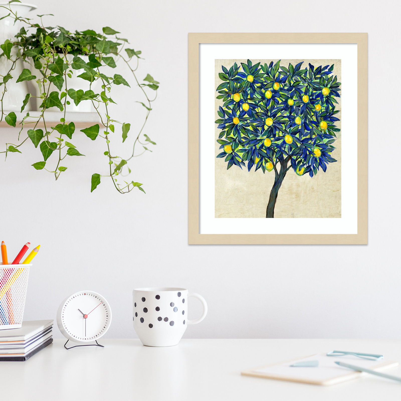 Lemon Tree Composition II by Tim Otoole, Brown, 18.25" H x 15.38" W x 0.88" D