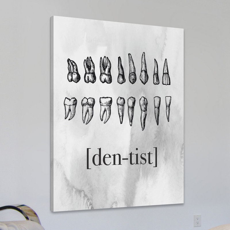 « dentiste » par diana alcala, reproduction d’art sur toile tendue, H 48 po x l 40 po x P 1,5 po