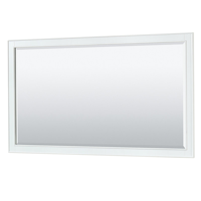 Deborah 60'' White Single Bathroom Vanity with Marble Top and Mirror