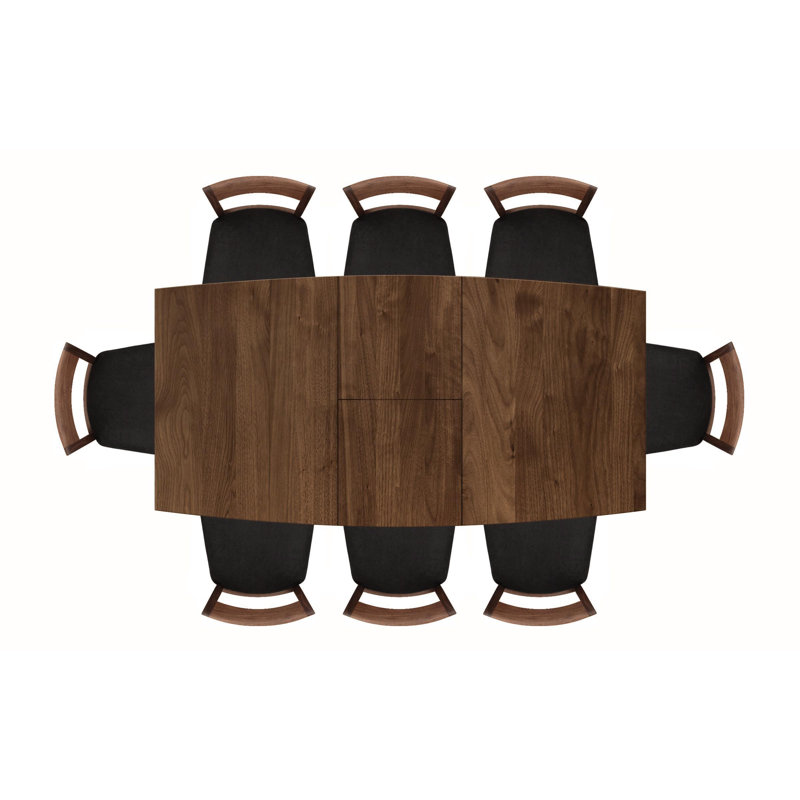 Catalina Four Leg Extension Table, 60" L x 40" W, Natural Walnut