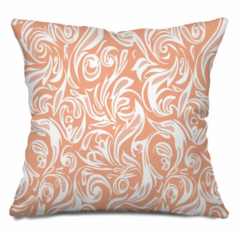 Coussin Swirls, œuvre d'art - 12332, H 20 po x l 20 po