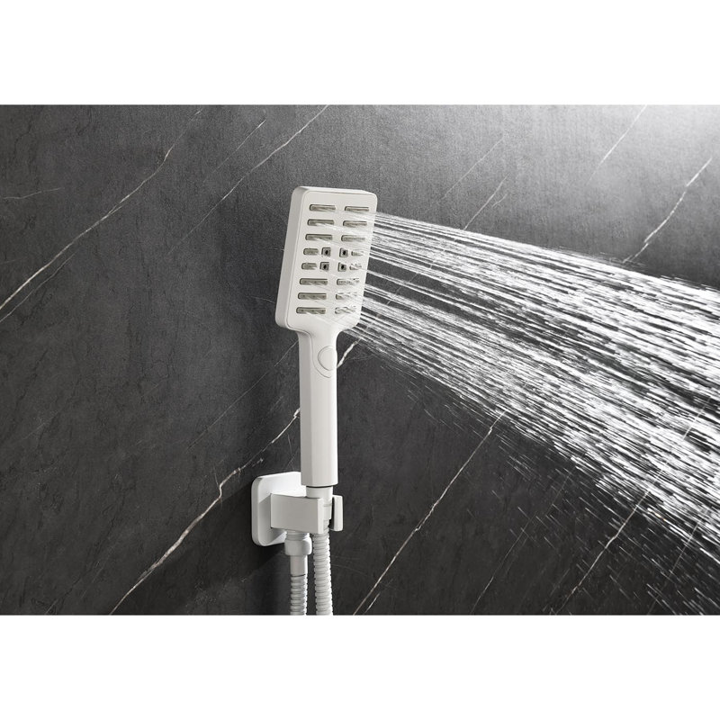 Elegant Bathroom Shower With Balancing Valve - Rain Head, Hand Shower, Slide Bar, Bodysprays , Brass, Bar, Brass