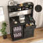 Armoire à café avec espace réfrigérateur, tablettes réglables et espace de rangement pour la cuisine, la salle à manger ou le salon (réfrigérateur non inclus)