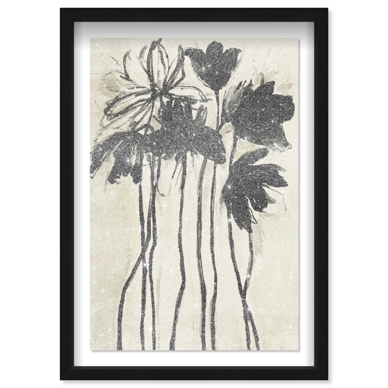 Flower Abstract Studio Shadowbox Floral & Botanical Print by Oliver Gal, Black Frame, 10 x 15, 37.5"H x 25.5"W