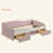 Upholstered Daybed Frame with 2 Storage Drawers