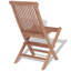 Chaise d'appoint de patio pliante en teck