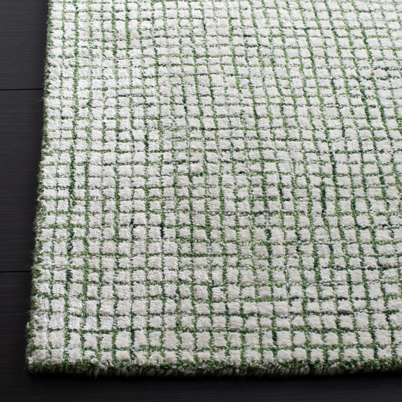 Kadarion Hand Tufted 0.6 Viscose 0.4 Wool Abstract Rug, Rectangle 3' x 5'