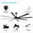 Osaze Ceiling Fan with LED Lights-91132635-91062120