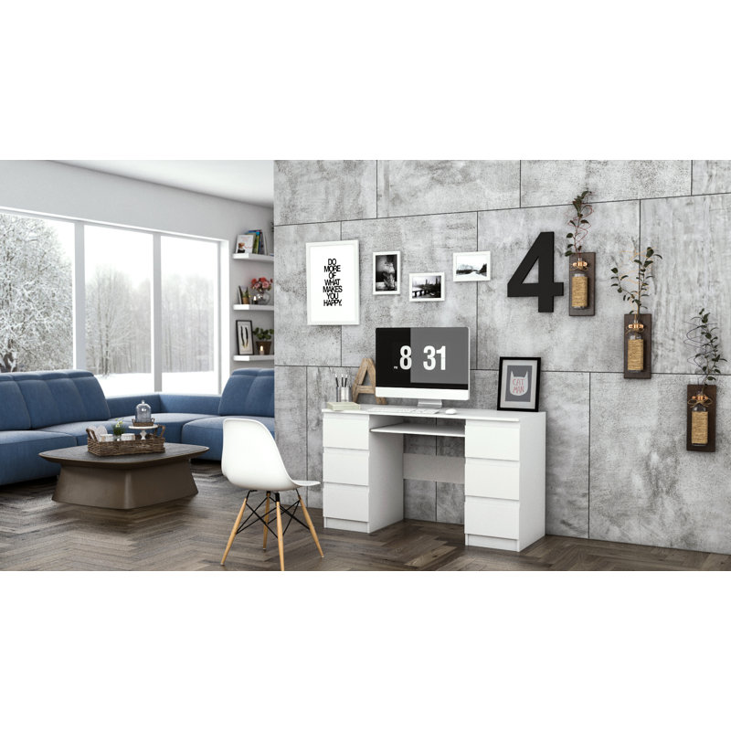 Laverton Computer Desk, Matte White