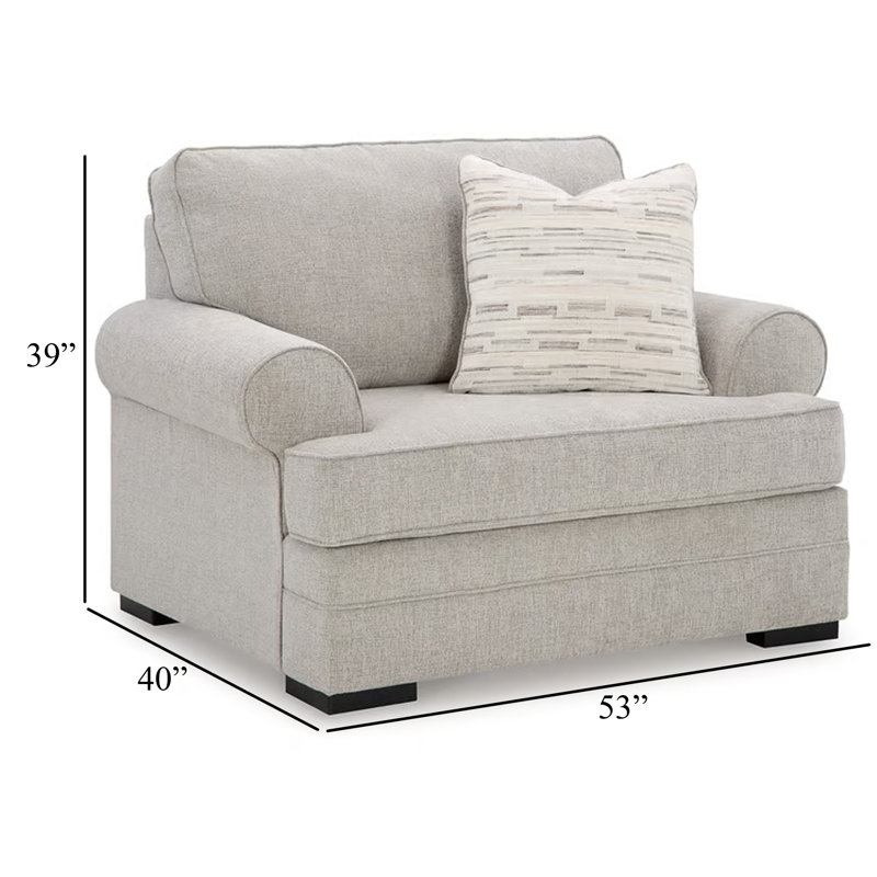 Fauteuil surdimensionné Shelyn, coussin décoratif, polyester textures gris sable