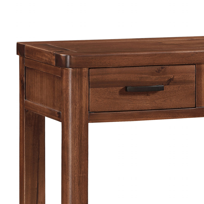 Oruada 90cm Solid Wood Console Table, Dark Brown