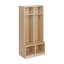 Casier ECR4Kids 2 sections avec banc et rangement pour casiers