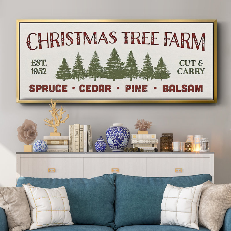 Christmas Tree Farm-, toile encadrée, H 20 po x l 50 po