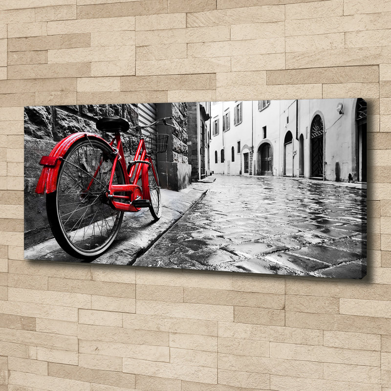 Red Bicycle - Wrapped Canvas Print