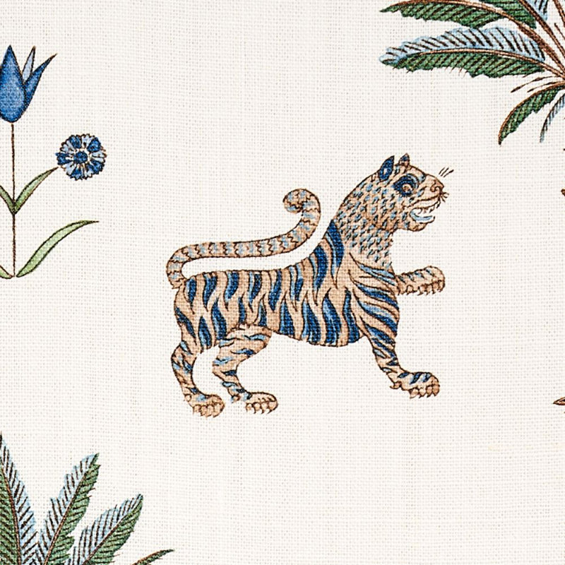 Tissu tigre et palmier, Delft