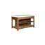 Rustic 61" Wide Oak Kitchen Island, Natural