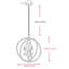 Luminaire suspendu lustre 3 lumières Modern Cage