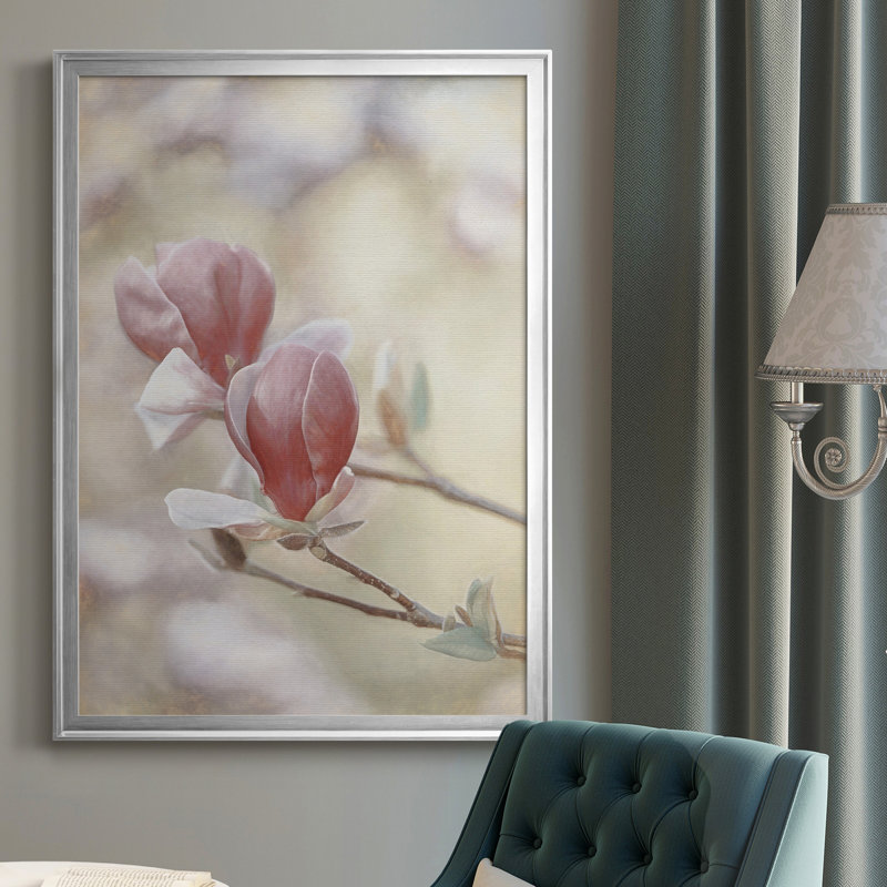 Blooming Hearts - Photographie de cadre photo sur toile, H 26,5 po x l 36,5 po x P 1,5 po, Cadre argenté
