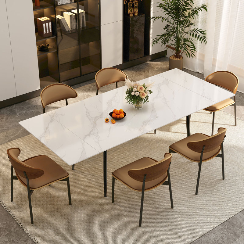 Ensemble de table et chaises Knighton, Brun, 11 pièces: table, 10 chaises