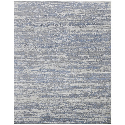 One-of-a-Kind Rectangle 8' x 10'2" Area Rug in Silver/Blue