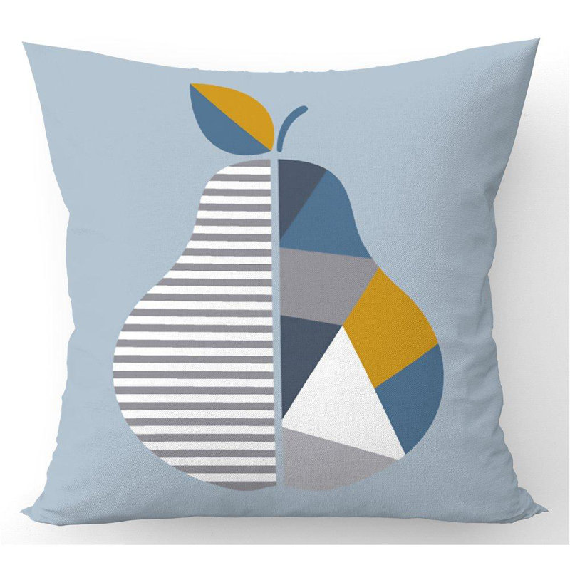Lize Pear Geometric Square Throw Cushion