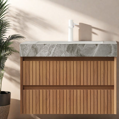 Meuble-lavabo moderne, rangement de 30 po