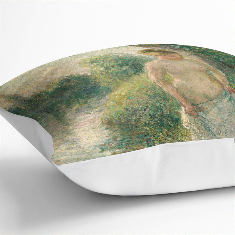 The Bather Scatter Cushion, 40cm H x 40cm W x 15cm D, White
