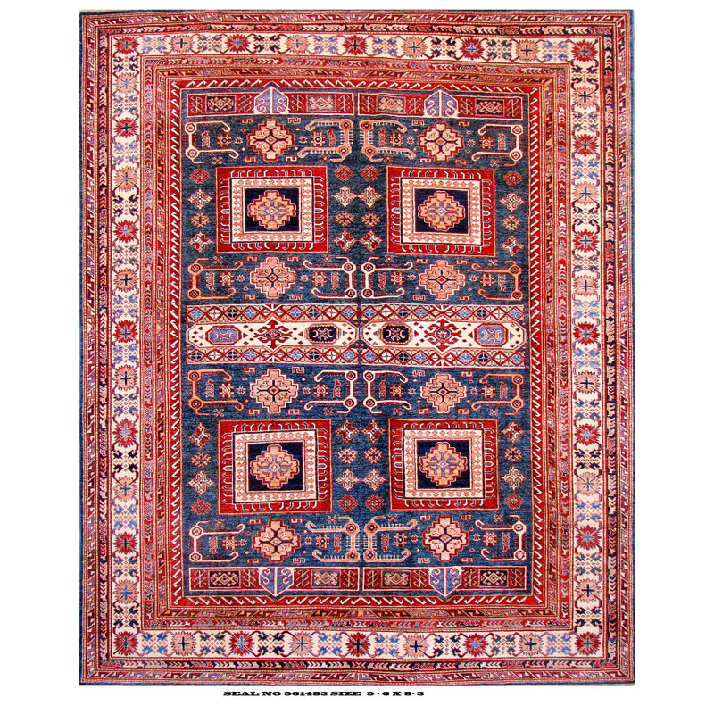 Hand-Knotted High-Quality Area Rug, Rectangle 8'3" x 9'6"