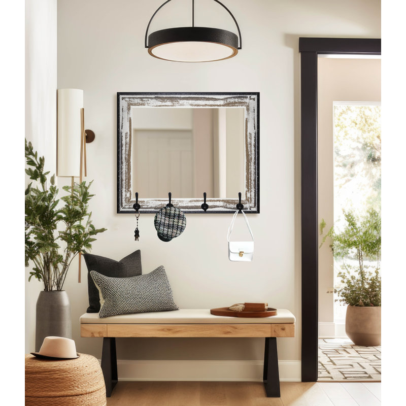 Miroir Marle, Brun / crème vieilli