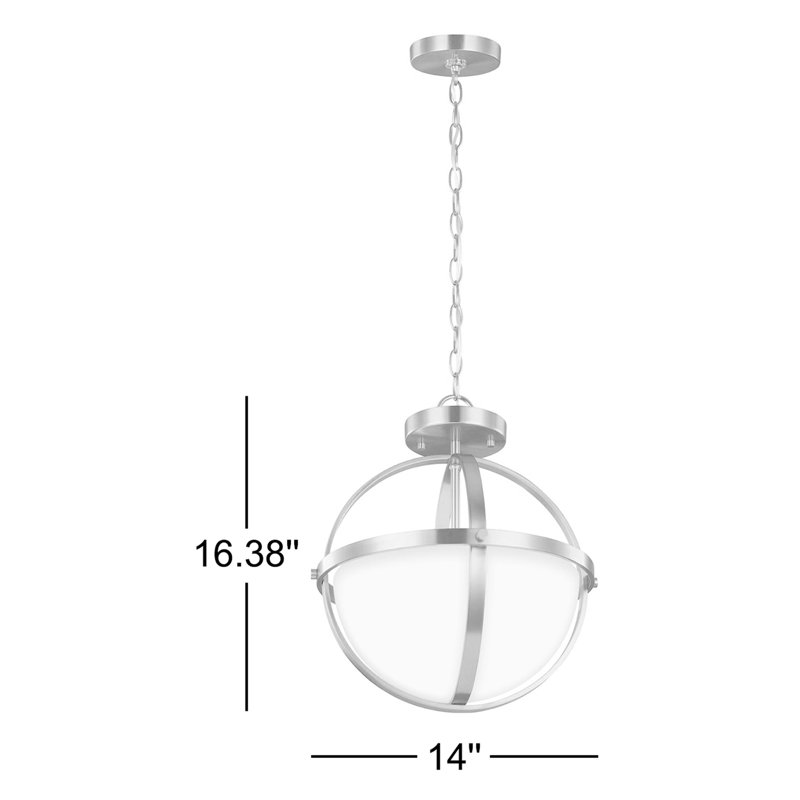 Luminaire suspendu sphérique à 2 lumières Balsamo, Bronze satiné