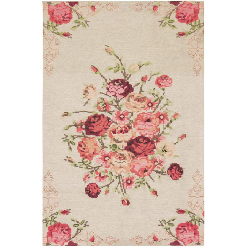 Mehvish Vintage Performance Floral Rug, Rectangle 2' x 3'