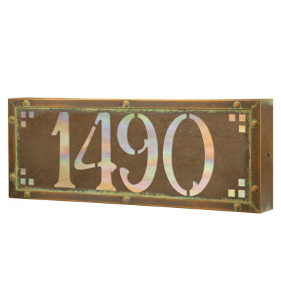 Customizable 120v Wall Address Plaque for 4 Numbers