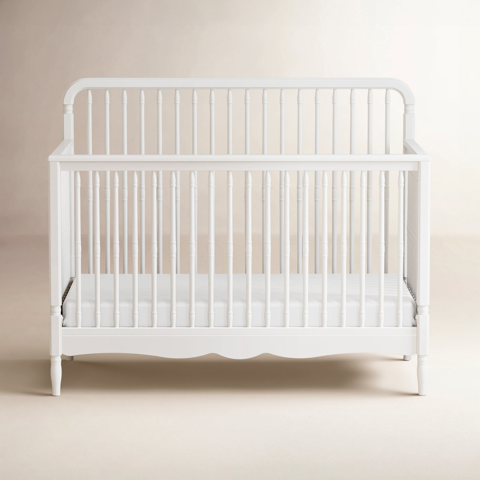 Liberty Pine Convertible Crib, Warm White