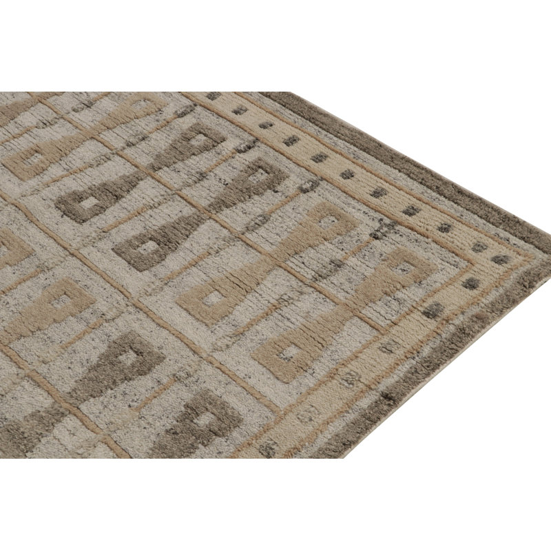 Scandinavian Wool Geometric Area Rug, Rectangle 14' x 20'