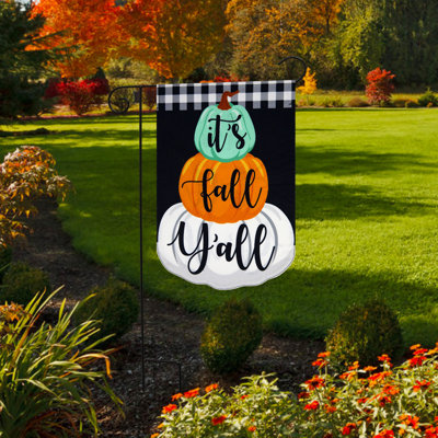 Drapeau de jardin «It's Fall Y'all Burlap»