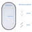 Metal Framed Oval Wall Mirror-702286477