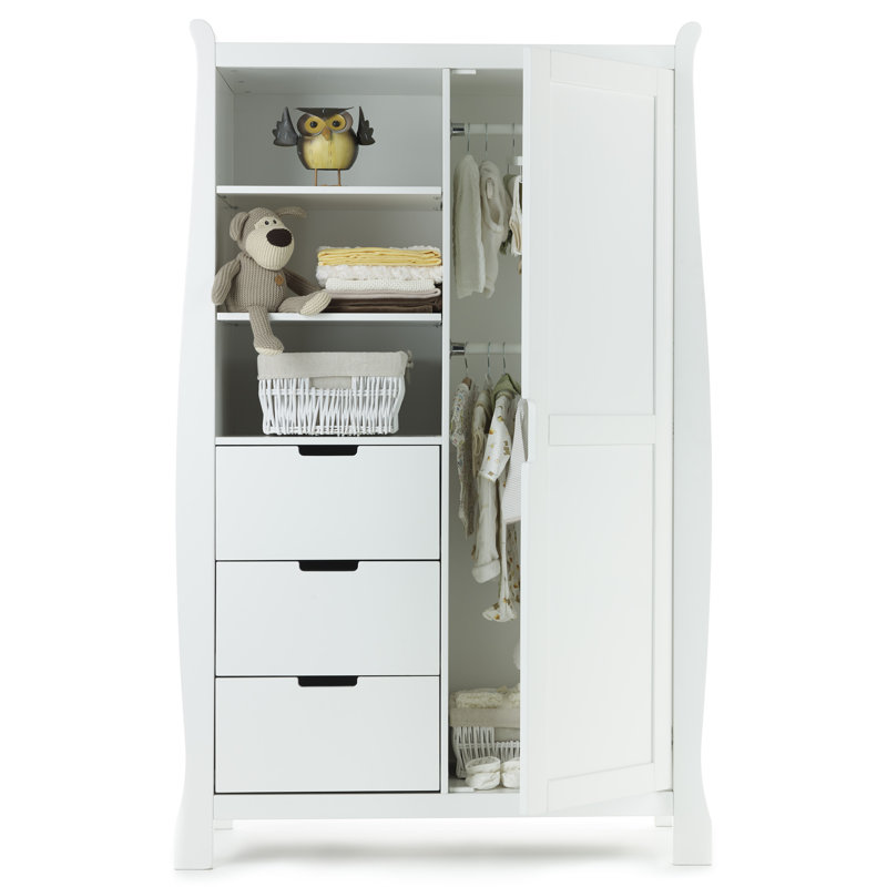 Stamford Sleigh Double Wardrobe, White