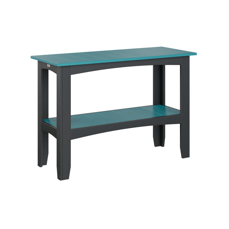 Outdoor Bar Table, Aruba Blue, Black