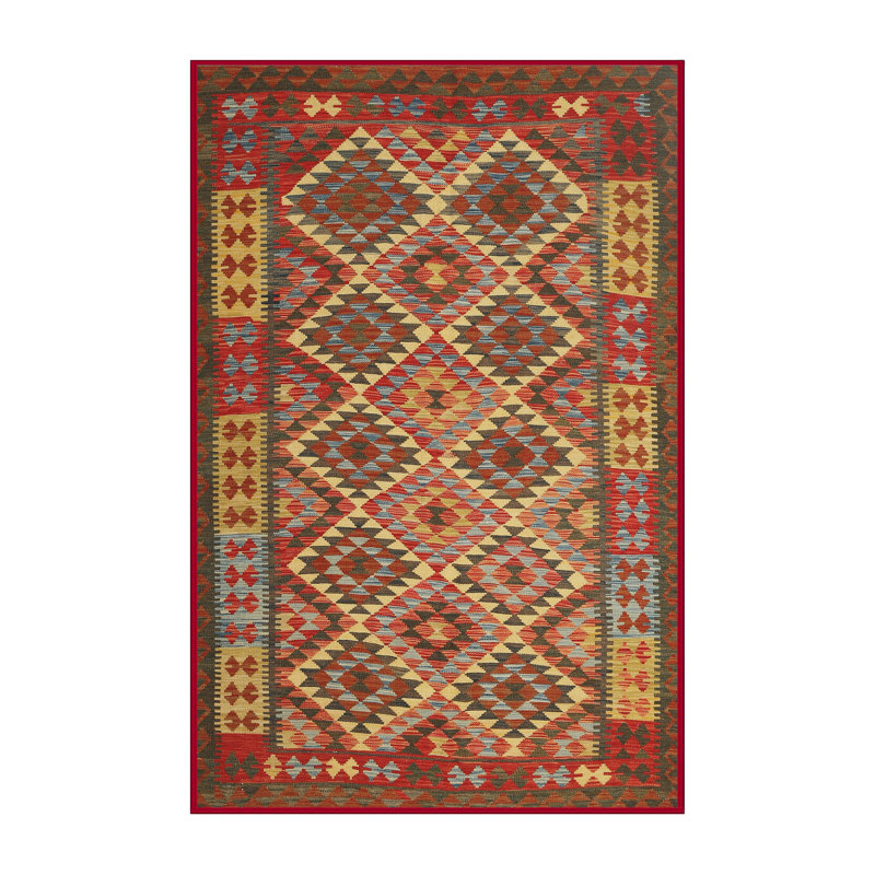 Tapis brun/gris/crème contemporaine, Rectangle 8 pi x 12 pi
