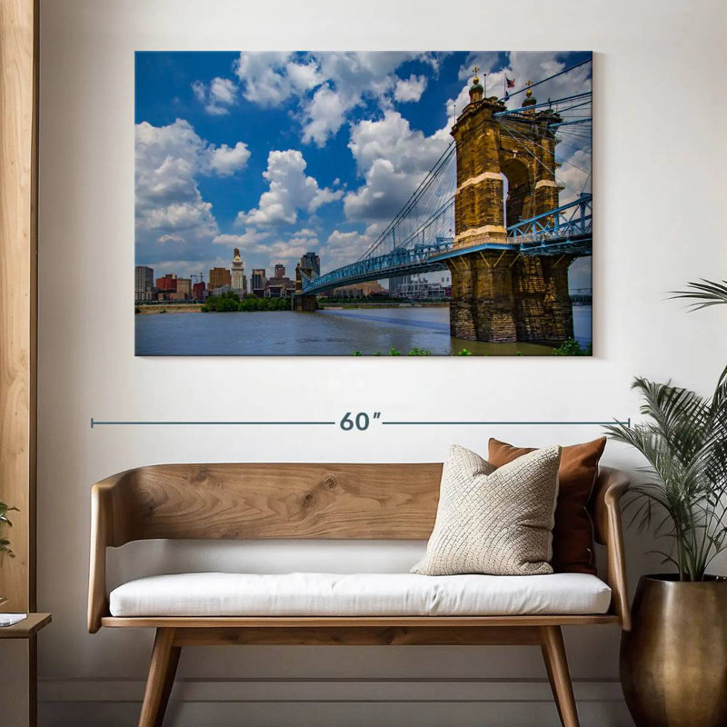 John Roebling Bridge Skyline, 34" H x 51" W