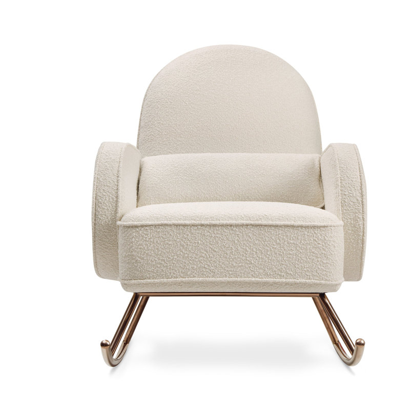 Compass Rocking Chair, Ivory Boucle