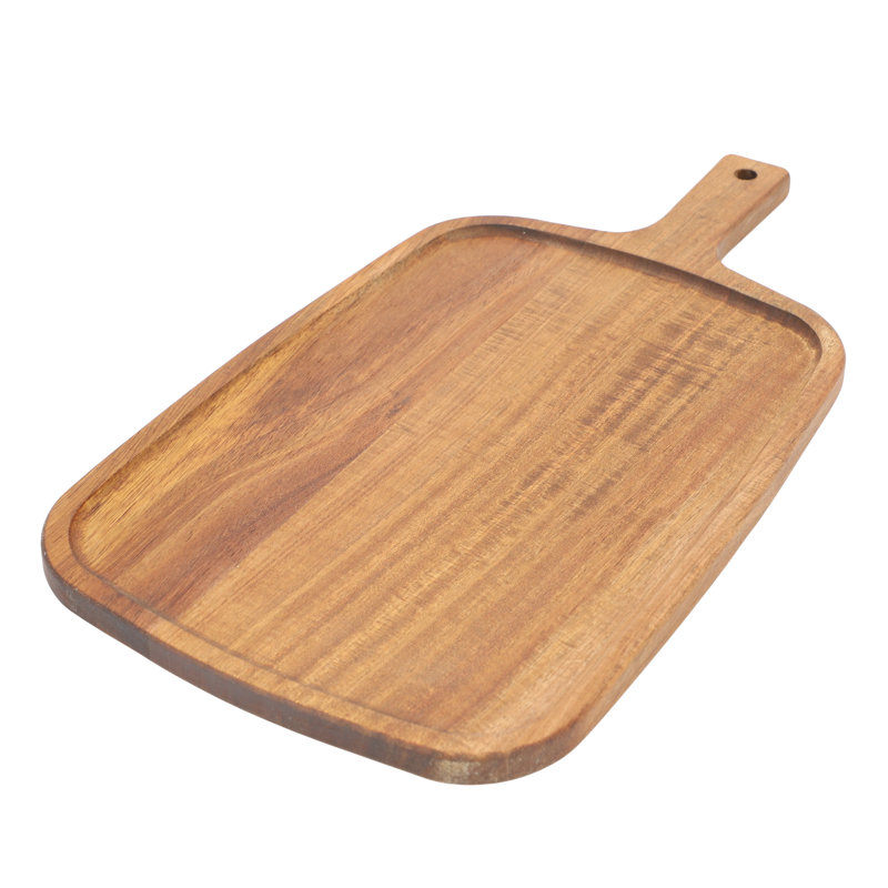 Acacia Wood Rectangle Serving Board with Handle