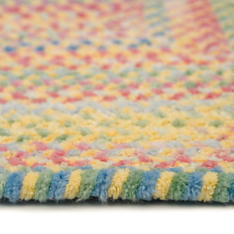 Aaru Cotton Indoor Rug, Concentric Rectangle 8' x 11'
