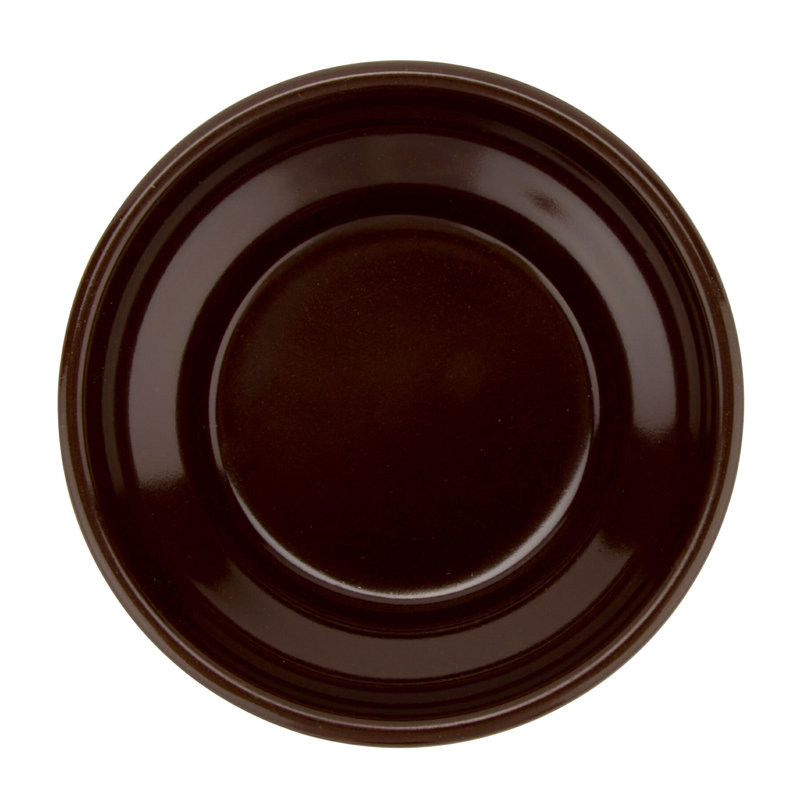 Plat à ramequin en mélamine robuste salsa / Queso, 5 onces, ivoire (lot de 12), Brun