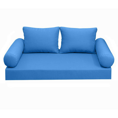 Style1 5 Pc Twin Size Replacement Knife Edge Outdoor Daybed Mattress Cushion Bolster Complete Set
